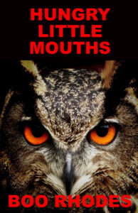 The cover of Hungry Little Mouths - a very short horror story about cryptid owls